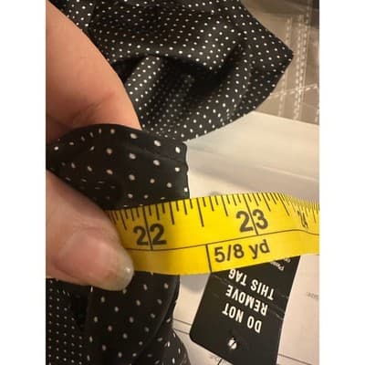 Express Gramercy Womens Polka Dot Cowl Neck Bodysuit Black White Large NWT - Thumbnail 5