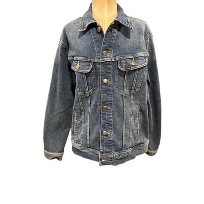 Lee Mens Extreme Motion Rider Jacket Medium Wash Blue Denim Stretch 112342972 L