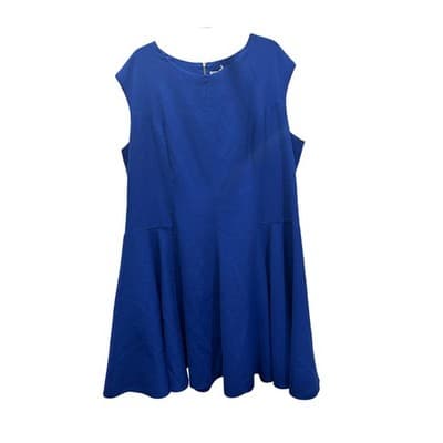 Eliza J Royal Blue Cap Sleeve Fit Flare Dress Size 20W