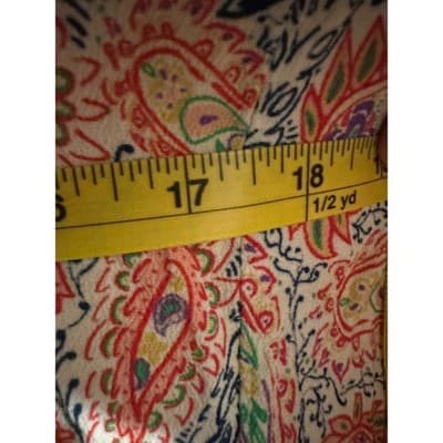 FRNCH Paris Paisley Print Band Collar Viscose Blouse XS Made in Italy FI22-02 - Thumbnail 4