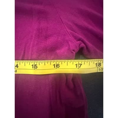 Ella Moss Women's Magenta Long Sleeve Ruffled Neck Button Up Top Size S - Thumbnail 5