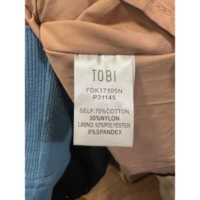 TOBI Black Lace Mini Dress Flutter Sleeve V Neck Lined Size M - Thumbnail 3