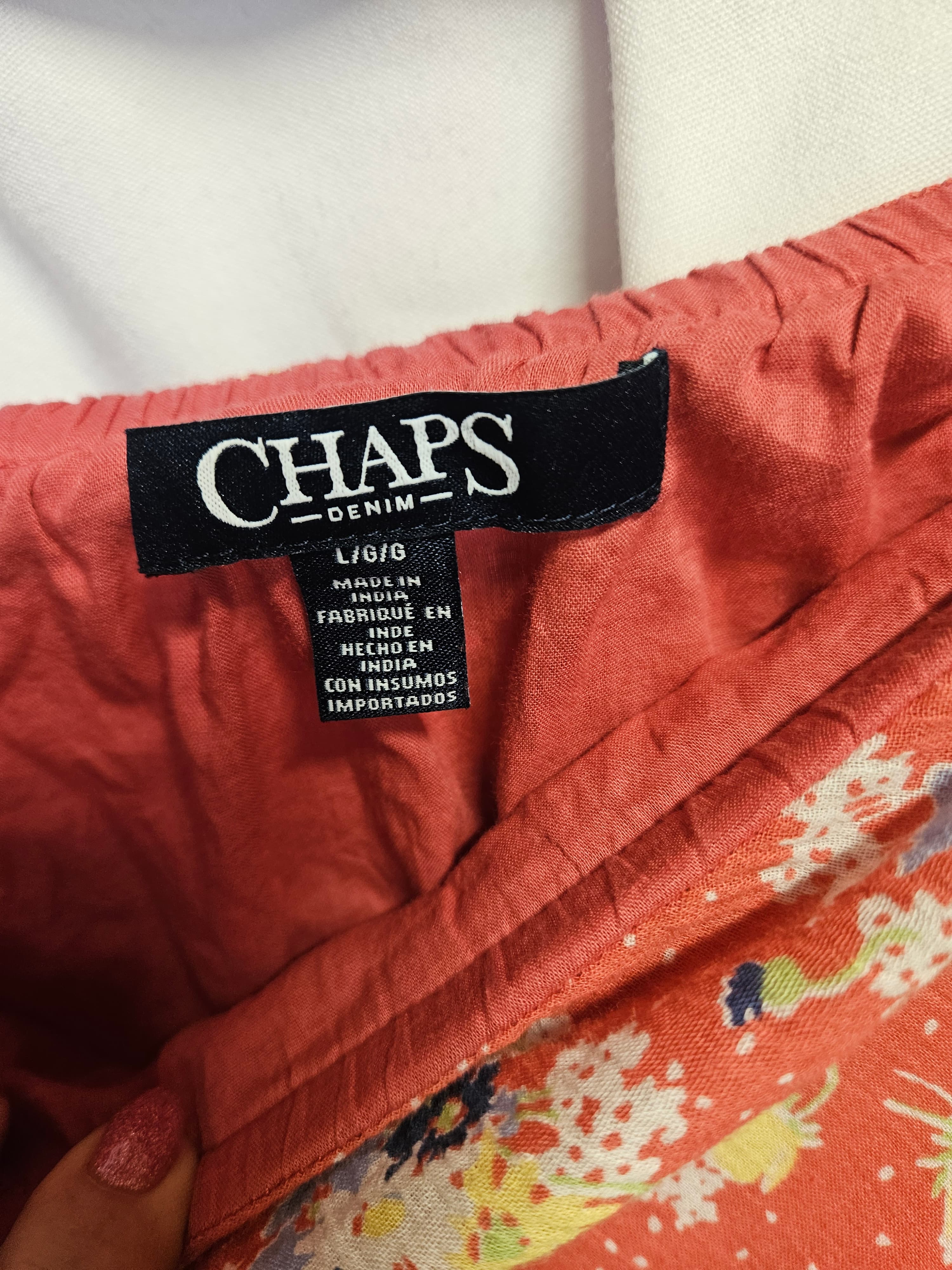 Chaps Floral Maxi Skirt Size L - Thumbnail 2