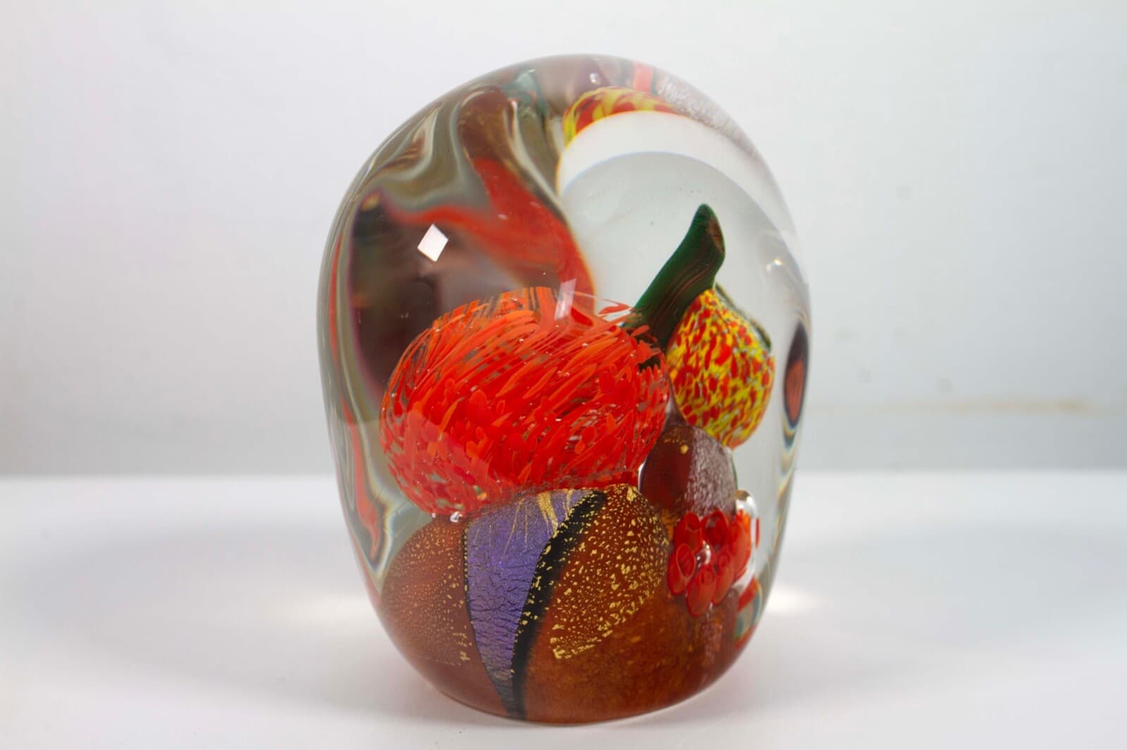 Collette Fortin Signed Contemporary Orange Underwater Coral Design Studio Art - Thumbnail 2