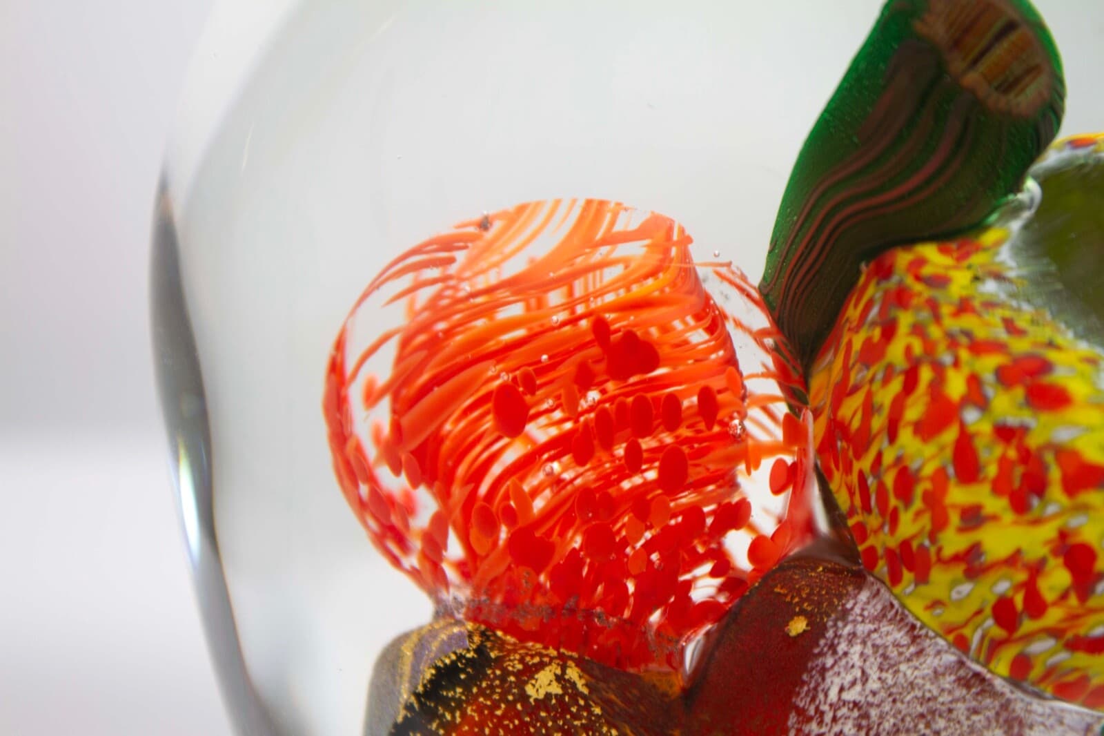 Collette Fortin Signed Contemporary Orange Underwater Coral Design Studio Art - Thumbnail 7