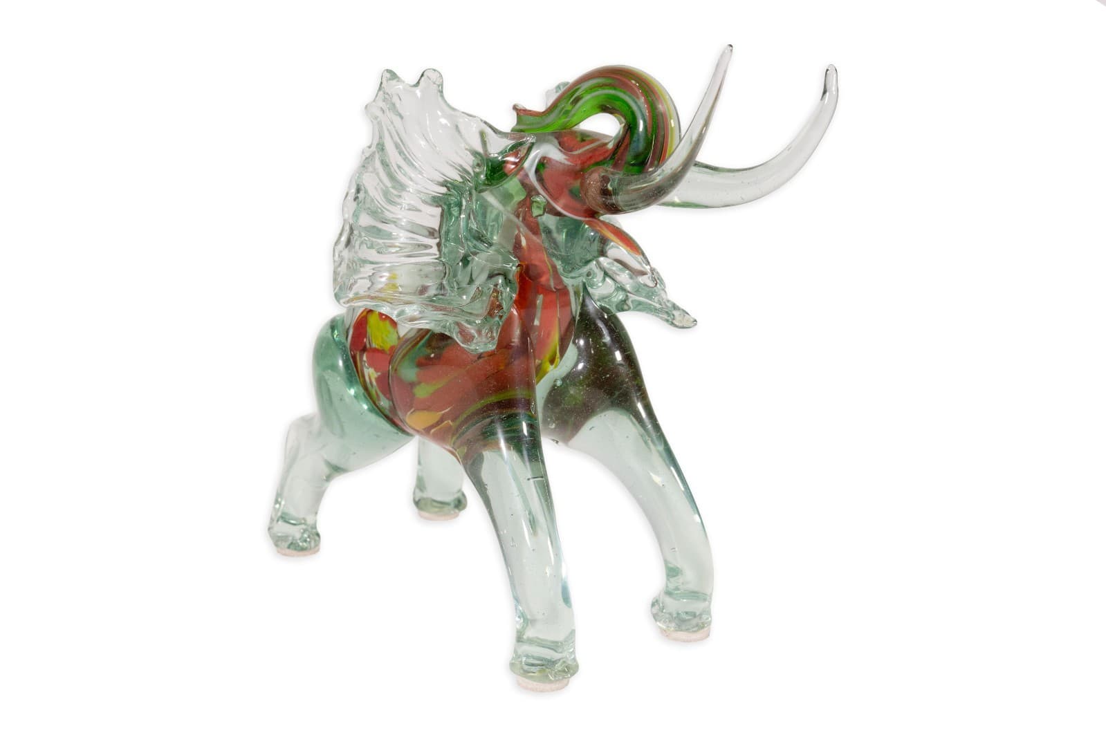 Murano Art Glass Elephant Figurine Hand-Blown Modernist Table Sculpture c. 1960s - Thumbnail 2