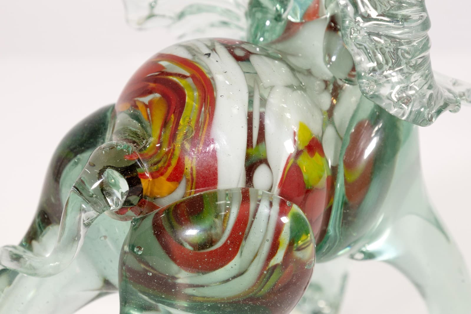 Murano Art Glass Elephant Figurine Hand-Blown Modernist Table Sculpture c. 1960s - Thumbnail 5