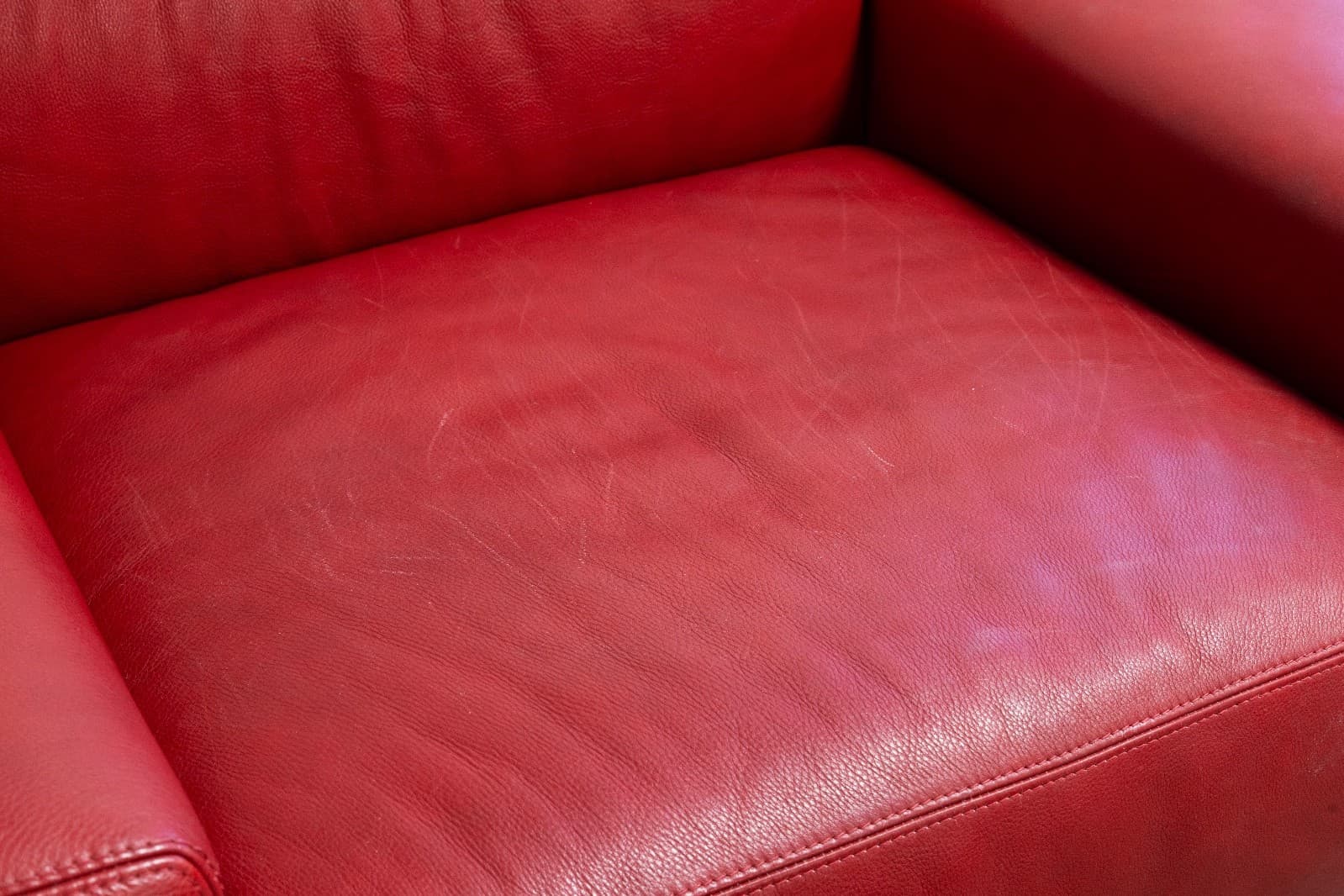 Contemporary Post Modern American Leather Red Tuscany Chair - Thumbnail 7