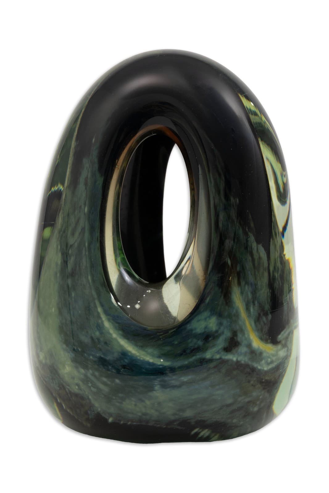 Vintage Hand-Blown Glass Paperweight c. 1980s Signed B. White - Thumbnail 2