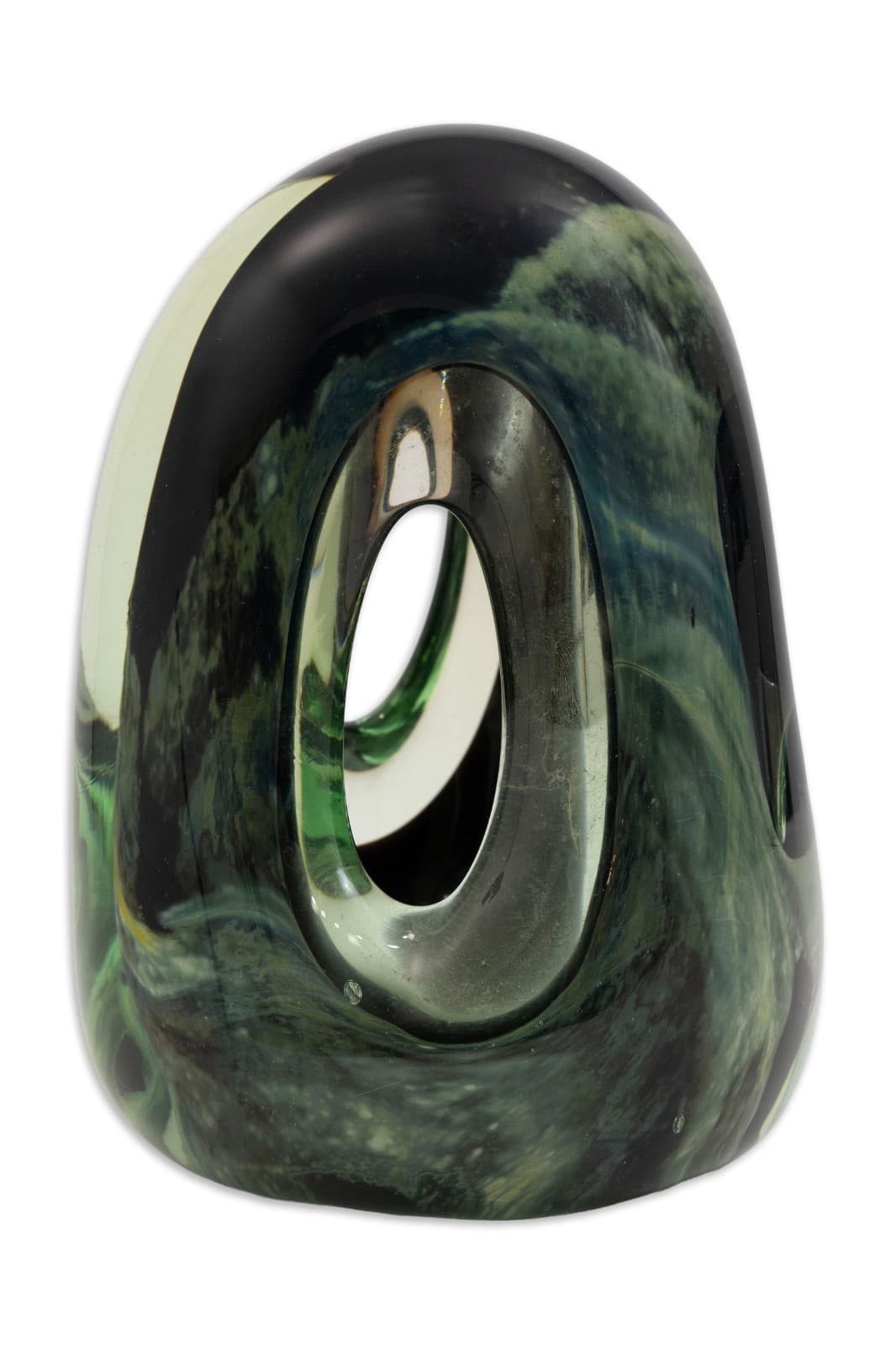 Vintage Hand-Blown Glass Paperweight c. 1980s Signed B. White - Thumbnail 3