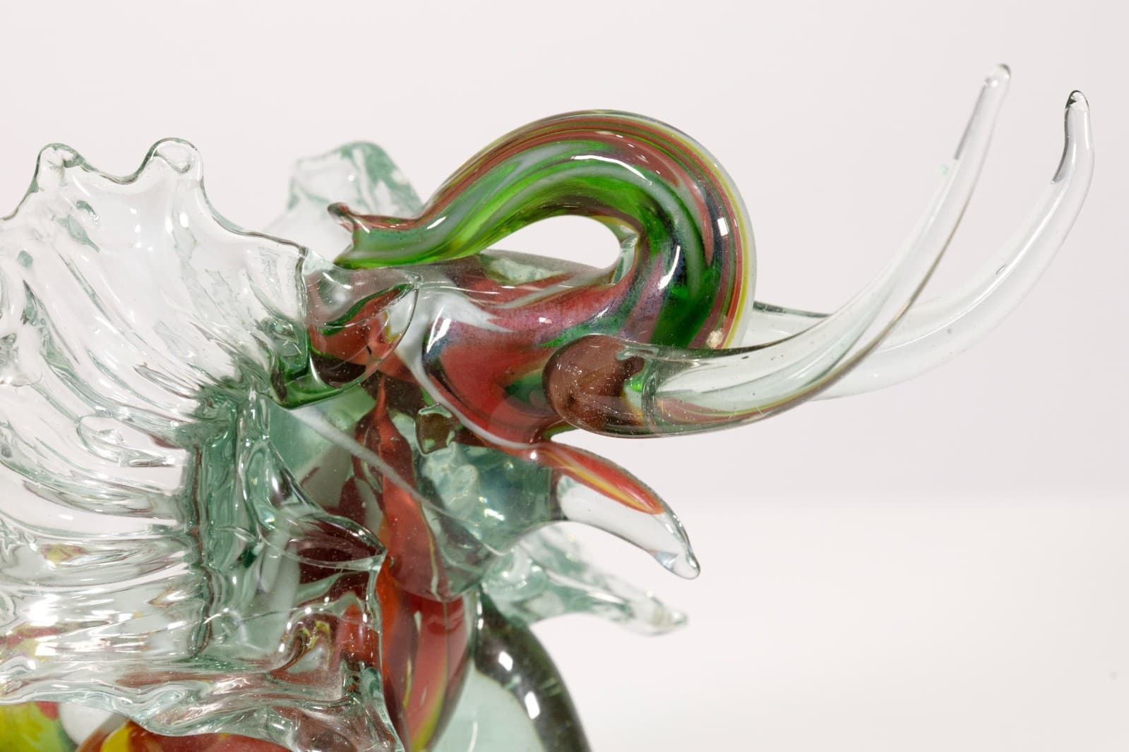 Murano Art Glass Elephant Figurine Hand-Blown Modernist Table Sculpture c. 1960s - Thumbnail 4