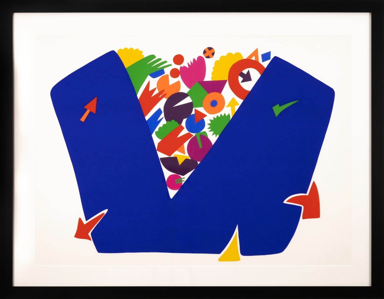 Daniel Gelakoska Blue Vase Contemporary Serigraph with Embossed Artist Seal