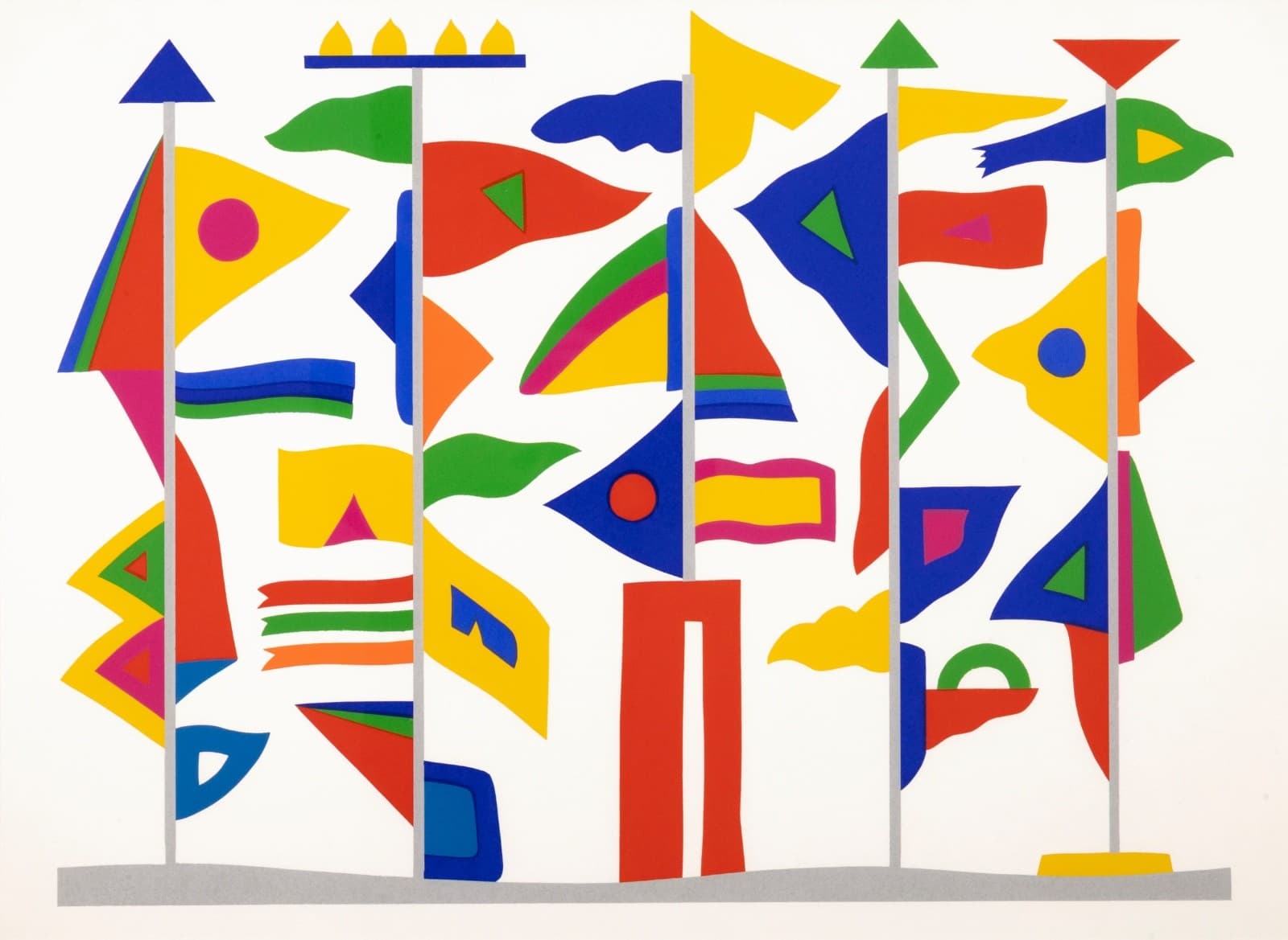 Daniel Gelakoska Color Breeze Contemporary Serigraph with Embossed Artist Seal - Thumbnail 2