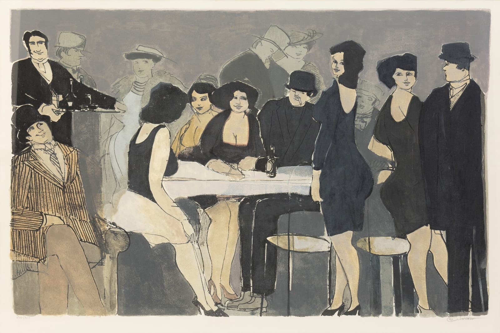 David Schneuer Simplizissimus II Signed Modern Figurative Lithograph 230/300 - Thumbnail 2