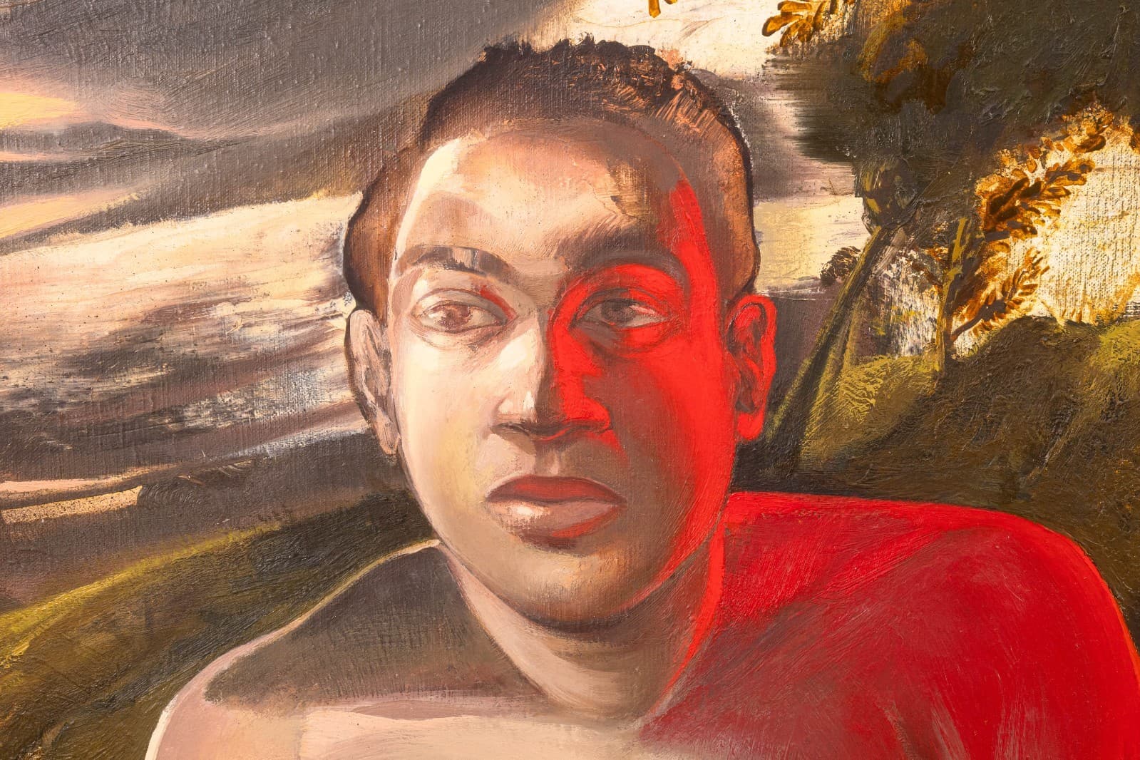 James Stephens - Picnic, 1988 Oil on Canvas Contemporary Figurative Surrealism - Thumbnail 4