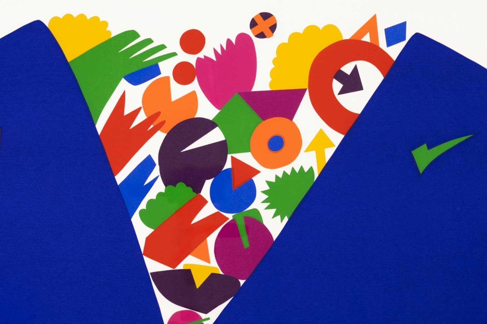 Daniel Gelakoska Blue Vase Contemporary Serigraph with Embossed Artist Seal - Thumbnail 3