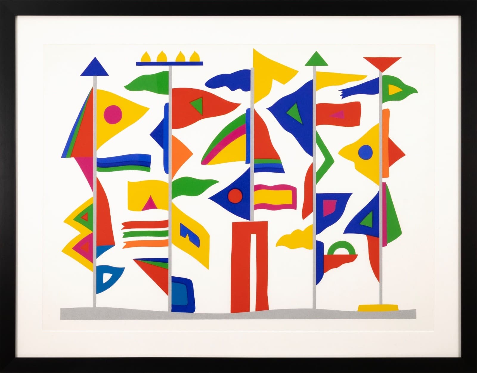 Daniel Gelakoska Color Breeze Contemporary Serigraph with Embossed Artist Seal