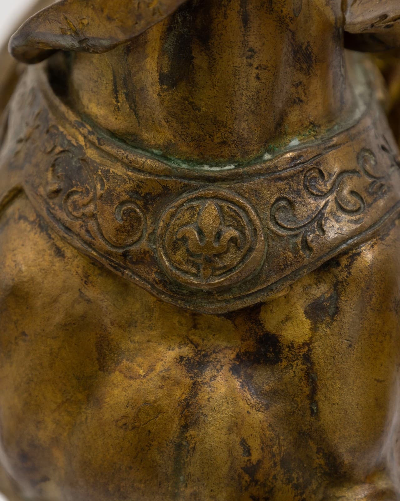 Emmanuel Frémiet Isabeau of Bavaria 1892 Signed Gilded Bronze Antique Sculpture - Thumbnail 7