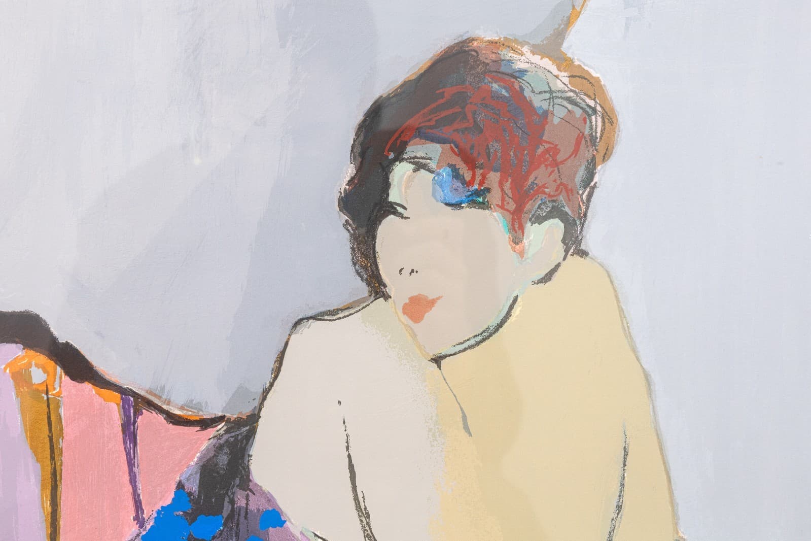 Itzchak Tarkay - Temptation, 1990 Signed Contemporary Serigraph on Paper 2/300 - Thumbnail 3