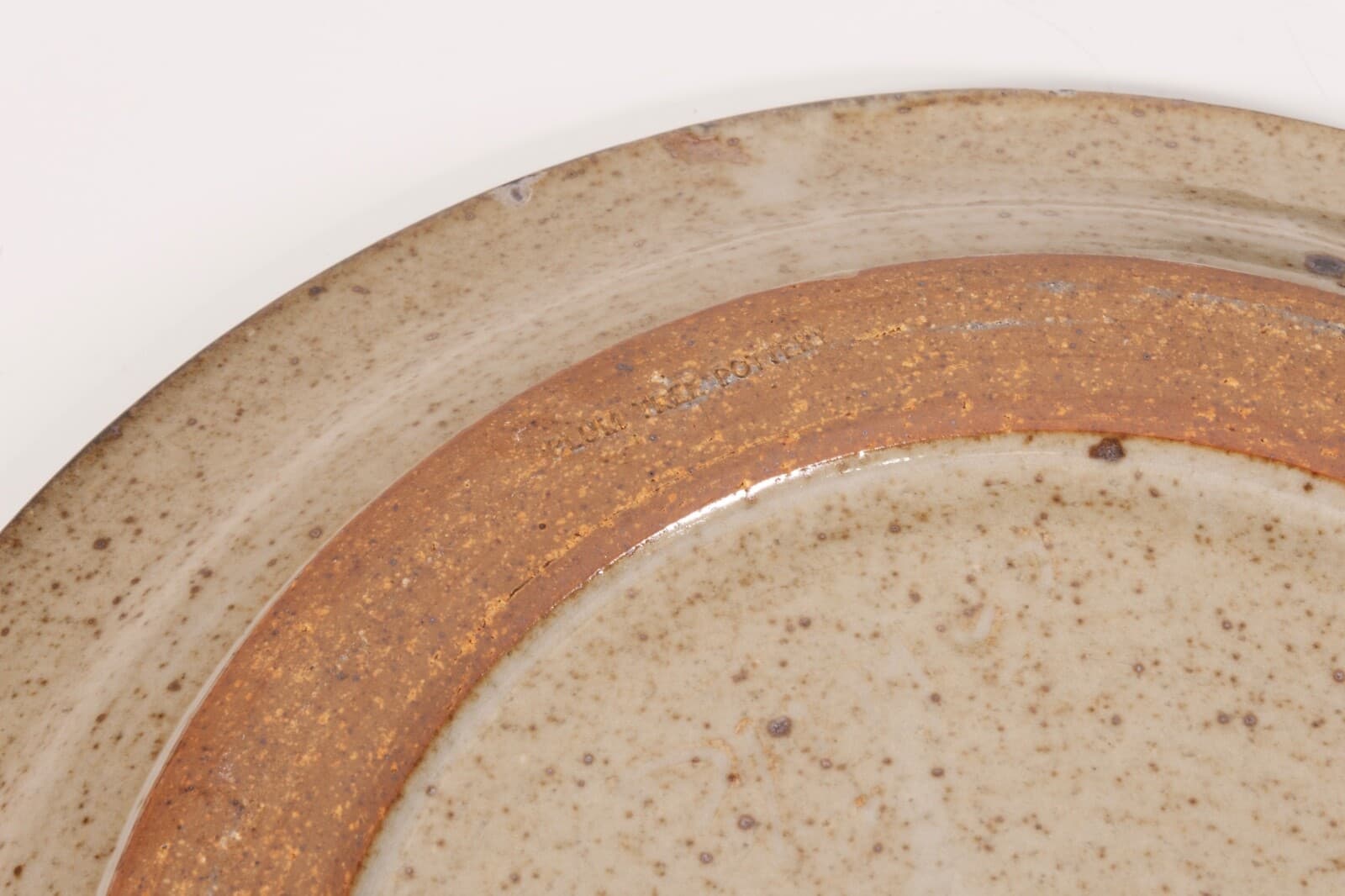 John Glick Signed Set of 5 Plates Modernist Stoneware Glazed Ceramics Plum Tree - Thumbnail 3