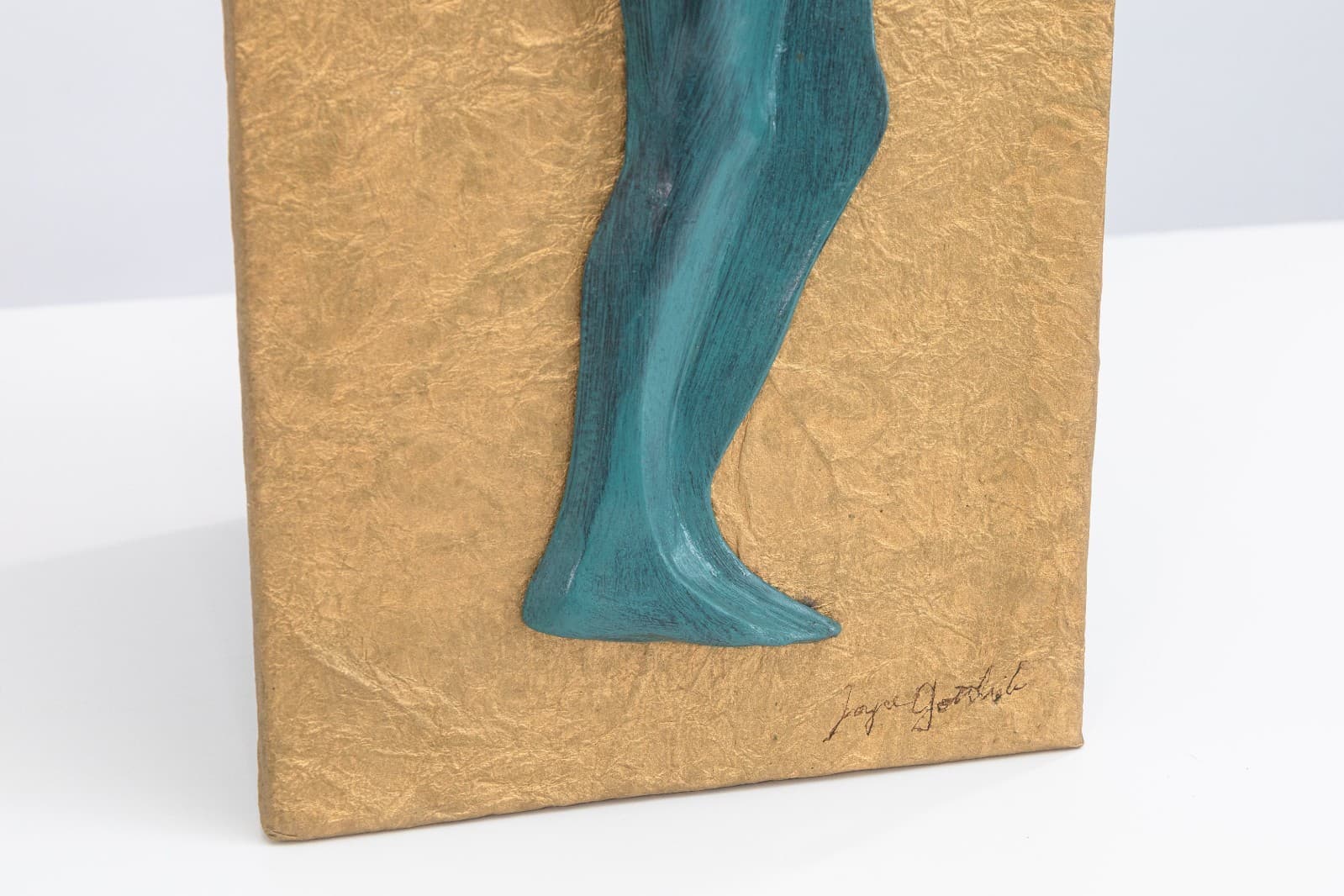Joyce Gottlieb - Untitled (Turquoise Nude), c. 1990 Signed Mixed Media Sculpture - Thumbnail 4