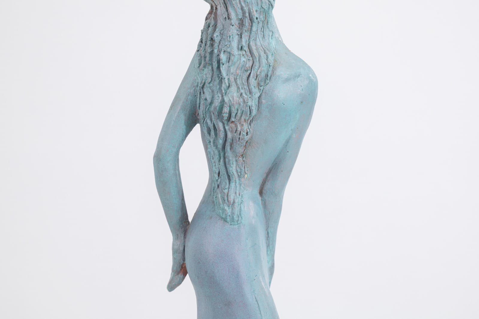 Joyce Gottlieb - Untitled (Standing Turquoise Nude), 1990 Resin Table Sculpture - Thumbnail 4