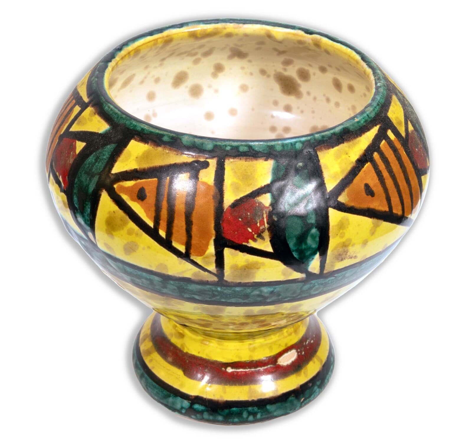 Bitossi Ceramic Trinket Box and Vase with Abstract Fish Pattern Made in Italy - Thumbnail 10