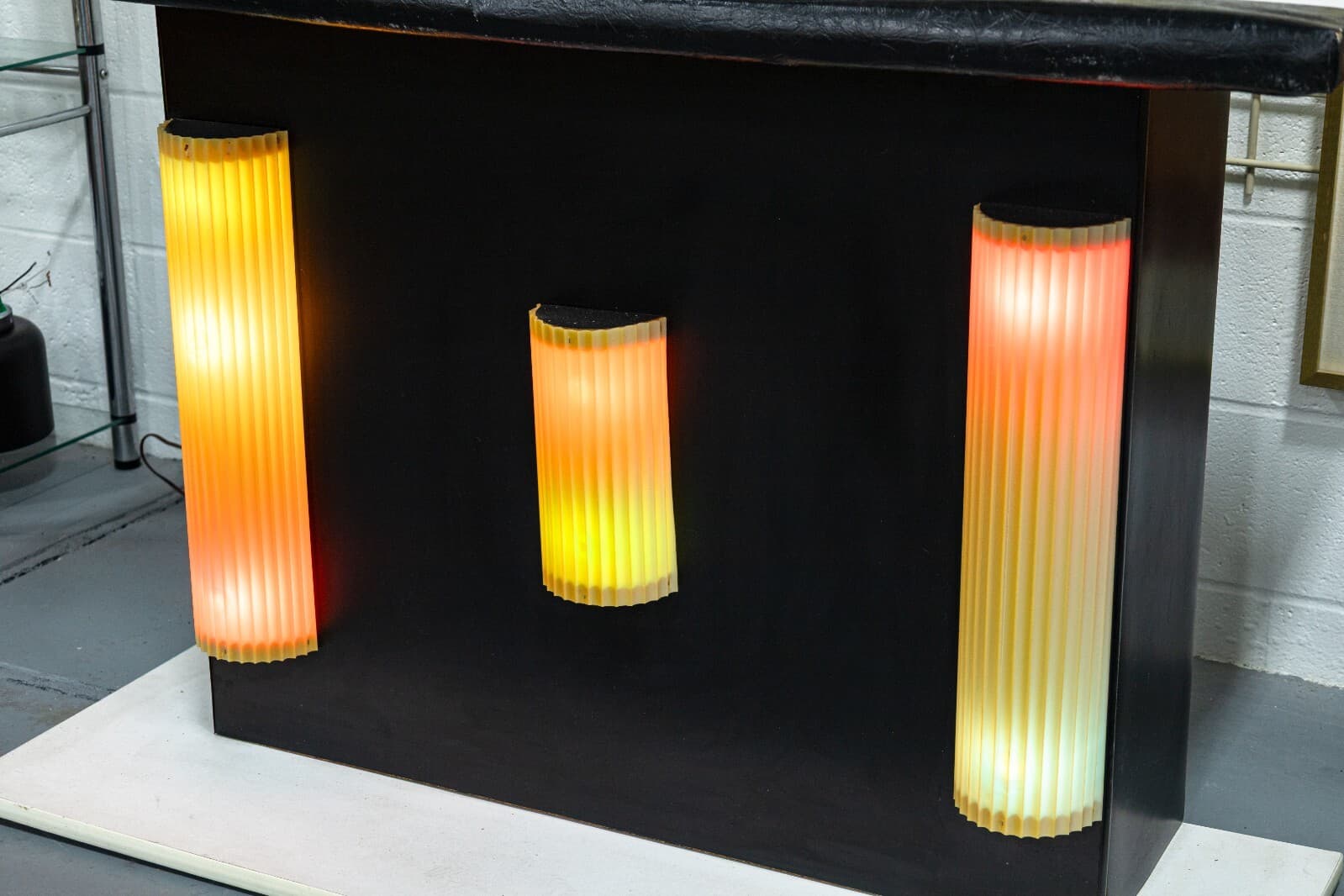 Vintage Handmade Light-Up Freestanding Dry Bar - Thumbnail 4