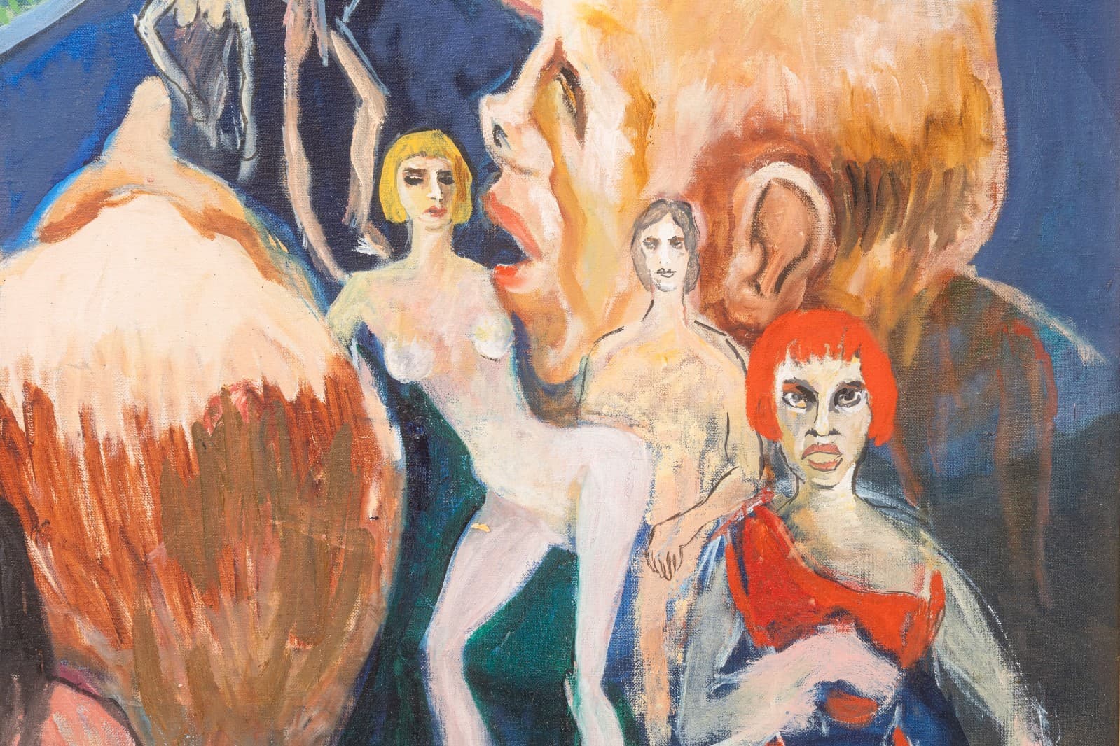 Francis Littna Last Supper, c. 1960 Signed Oil on Canvas - Modernist Religious - Thumbnail 7
