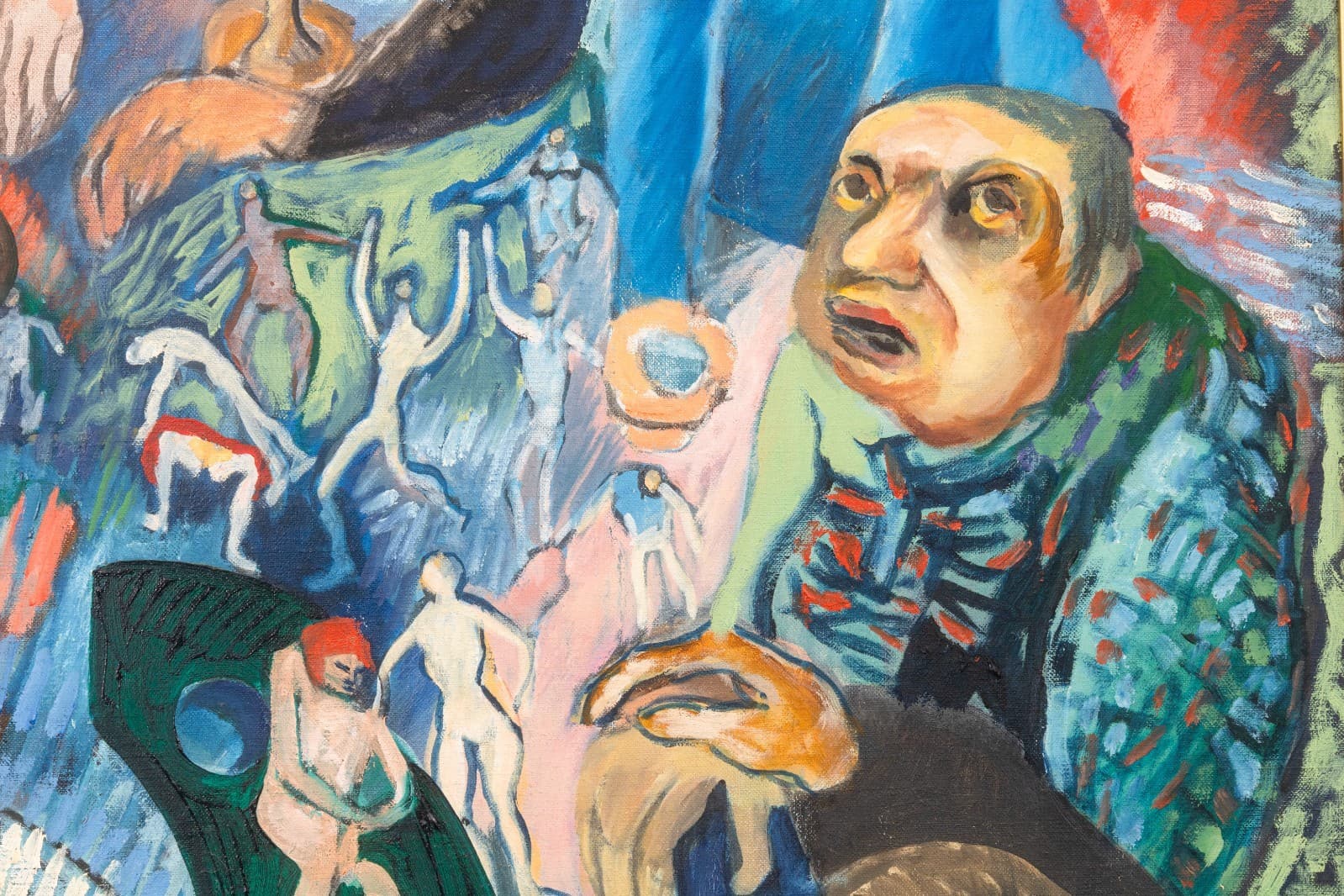 Francis Littna Last Supper, c. 1960 Signed Oil on Canvas - Modernist Religious - Thumbnail 4