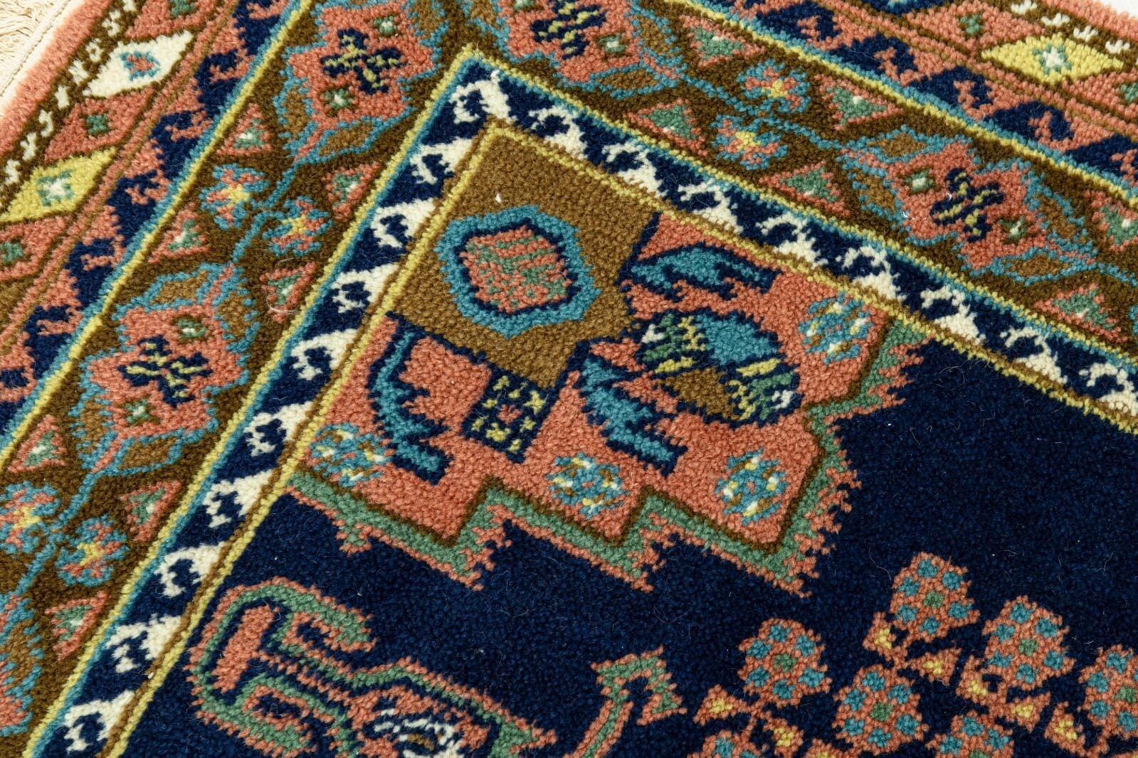 Multicolored Rug Handmade in Holland with Tags 3ft x 7ft - Thumbnail 3
