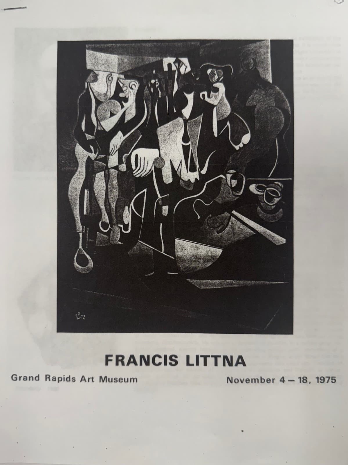 Francis Littna Last Supper, c. 1960 Signed Oil on Canvas - Modernist Religious - Thumbnail 9