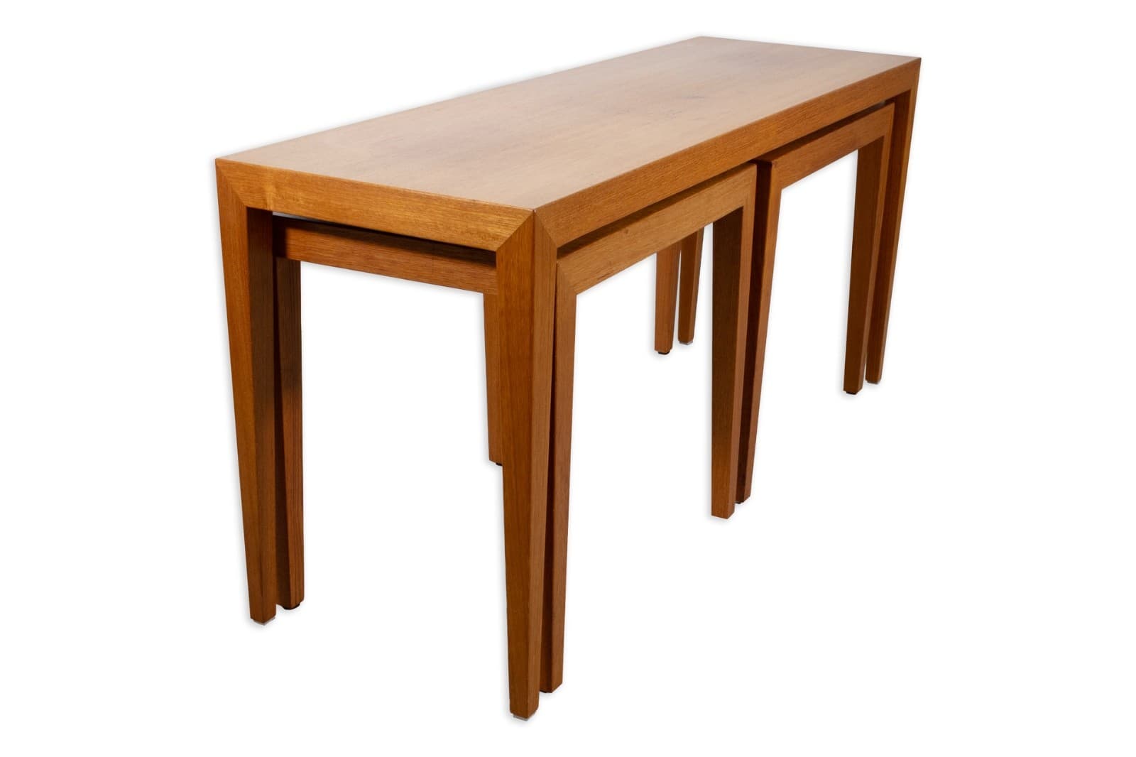 Set Of 3 Severin Hansen For Haslev Mobelsnedkeri Vintage Danish Nesting Tables - Thumbnail 3