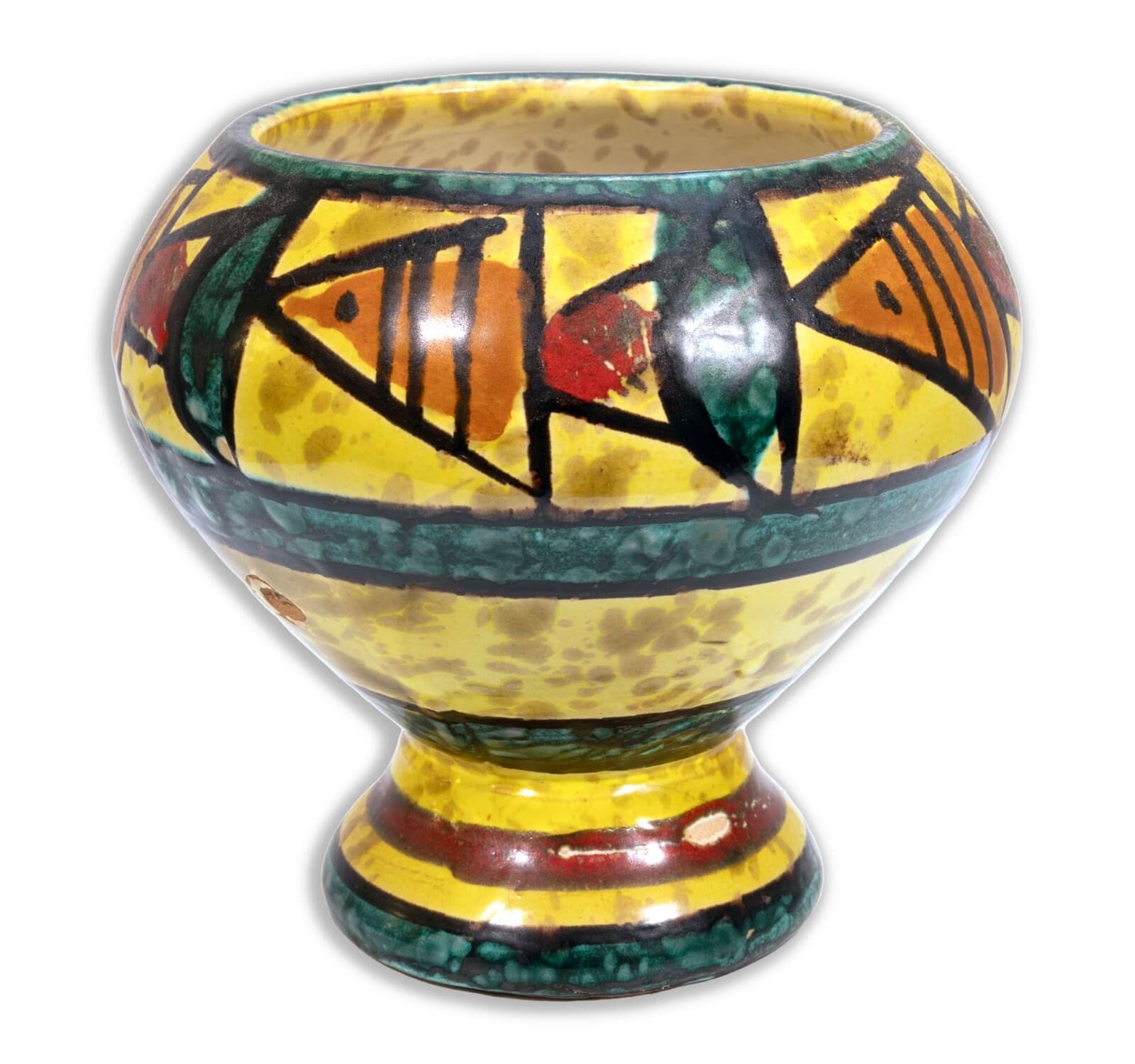 Bitossi Ceramic Trinket Box and Vase with Abstract Fish Pattern Made in Italy - Thumbnail 9