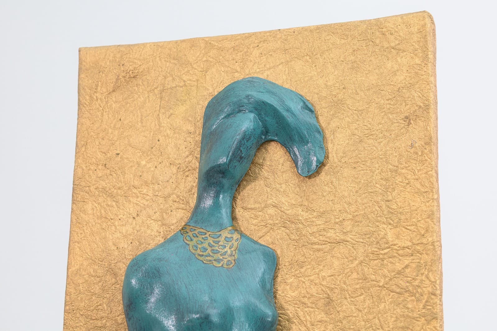 Joyce Gottlieb - Untitled (Turquoise Nude), c. 1990 Signed Mixed Media Sculpture - Thumbnail 2