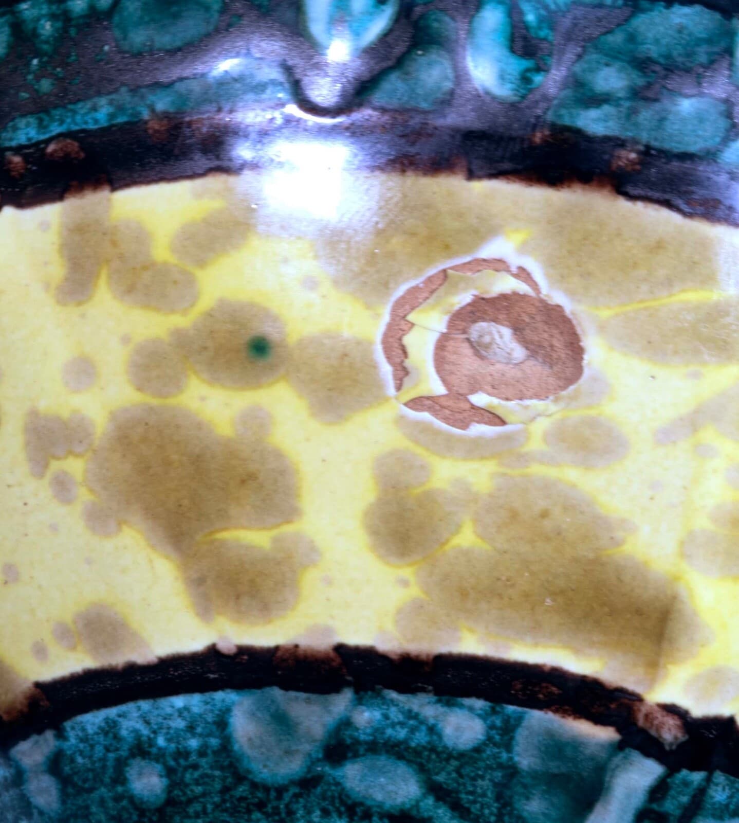 Bitossi Ceramic Trinket Box and Vase with Abstract Fish Pattern Made in Italy - Thumbnail 15