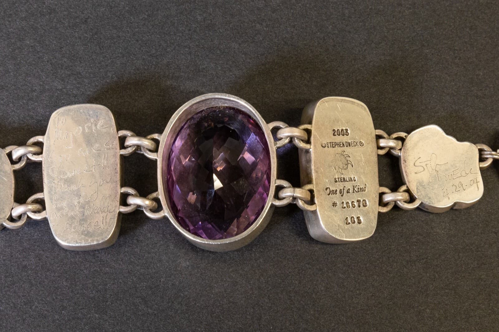 Stephen Dweck Amethyst Glacier Quartz Biwa Pearl & Sterling Necklace & Bracelet - Thumbnail 11