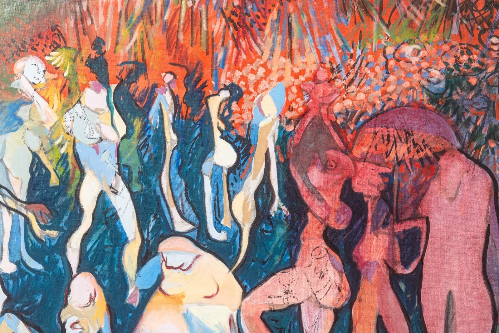 Francis Littna Apocalypse, 1968 Signed Oil on Canvas Modernist Religious - Thumbnail 6