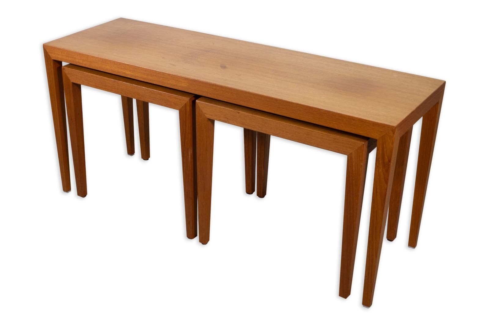 Set Of 3 Severin Hansen For Haslev Mobelsnedkeri Vintage Danish Nesting Tables - Thumbnail 2