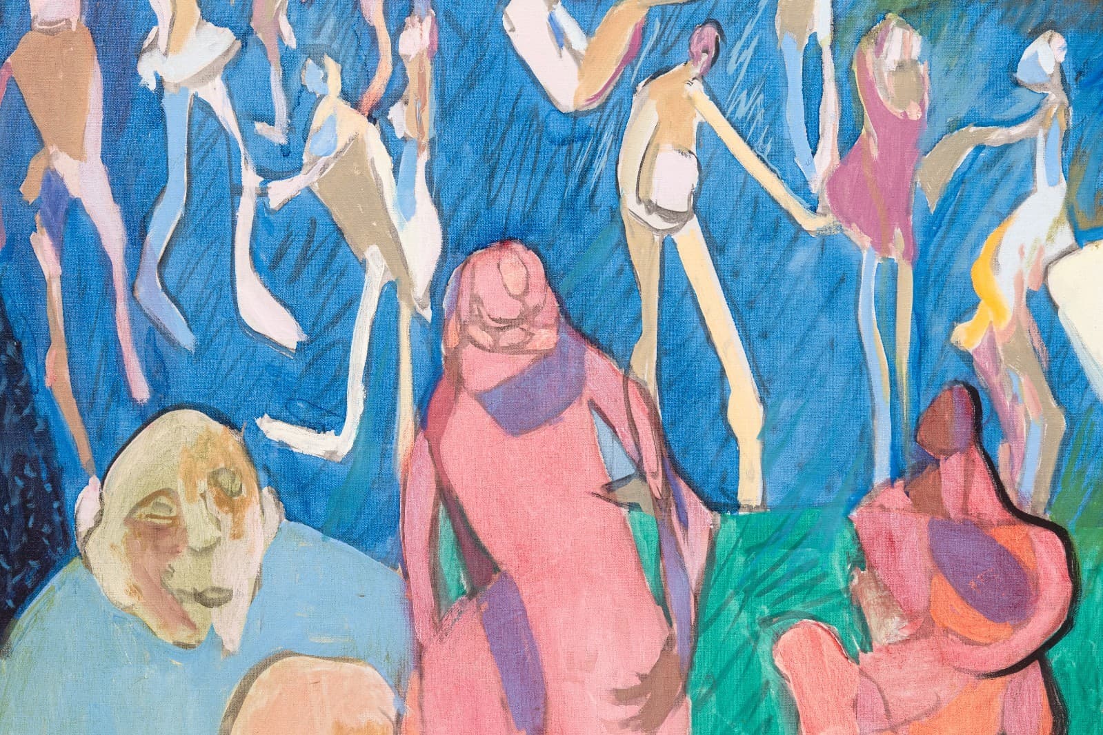Francis Littna Apocalypse, 1968 Signed Oil on Canvas Modernist Religious - Thumbnail 5