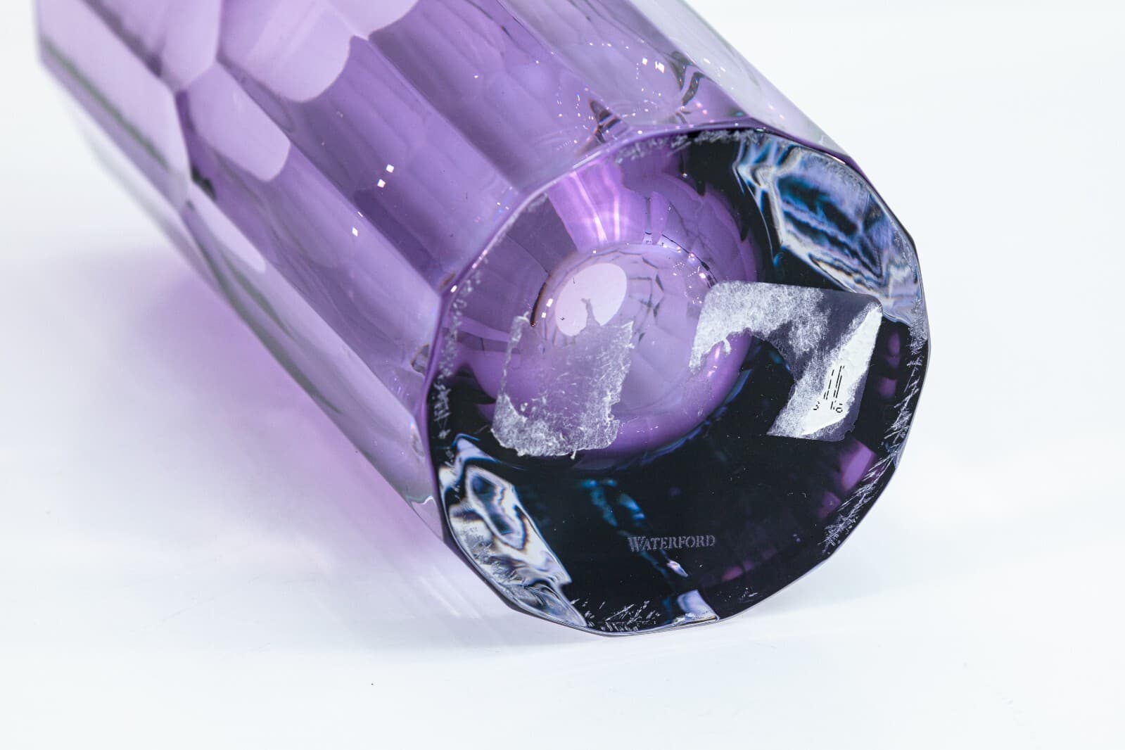 Jeff Leatham for Waterford Icon Purple Amethyst Lead Crystal Decorative 12" Vase - Thumbnail 5