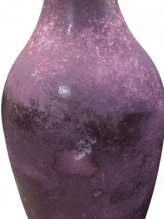 Pair of Monumental Purple Recycled Glass Floor Vases by Vidrios San Miguel Spain - Thumbnail 2