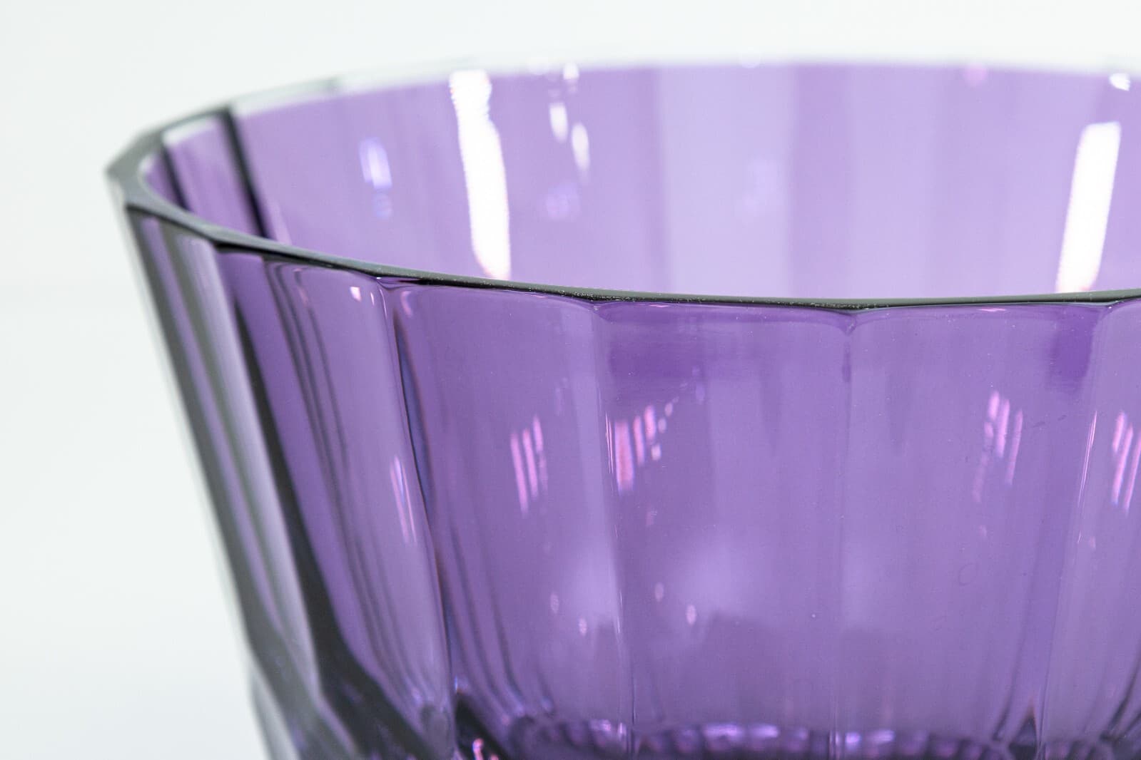 Jeff Leatham for Waterford Icon Purple Amethyst Lead Crystal 9" Decorative Bowl - Thumbnail 2