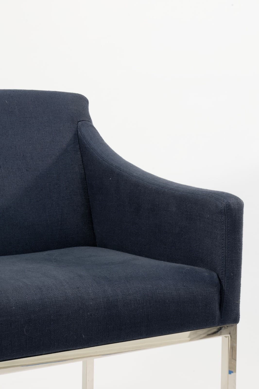 Set Of 8 Restoration Hardware Blue Upholstered Dining Chairs - Thumbnail 8