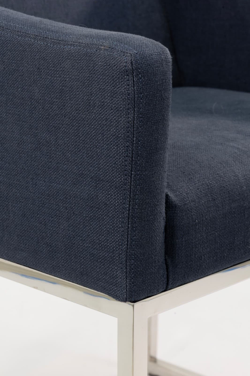 Set Of 8 Restoration Hardware Blue Upholstered Dining Chairs - Thumbnail 9