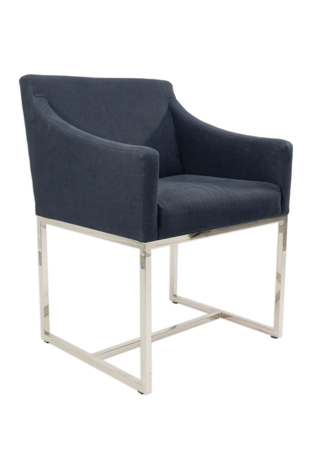 Set Of 8 Restoration Hardware Blue Upholstered Dining Chairs - Thumbnail 5