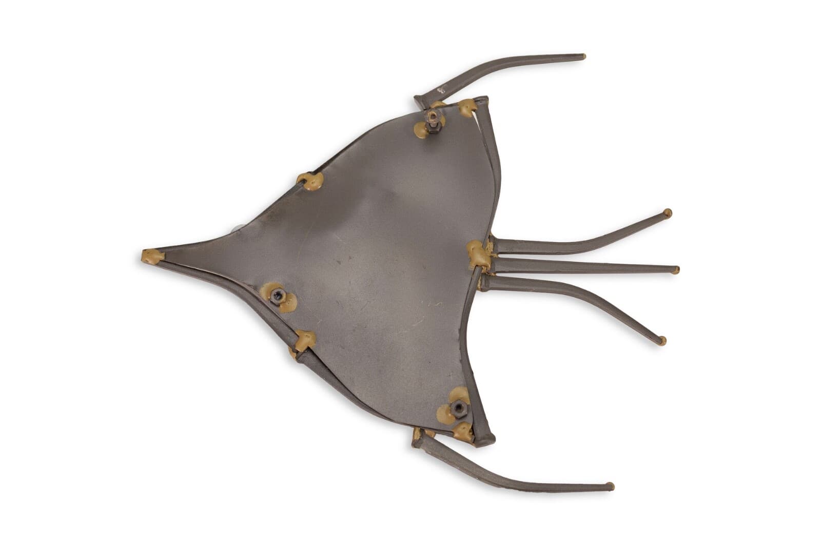 Pair Of Metal And Brass Ron Schmidt Signed Brutalist Wall Hanging Fish - Thumbnail 3