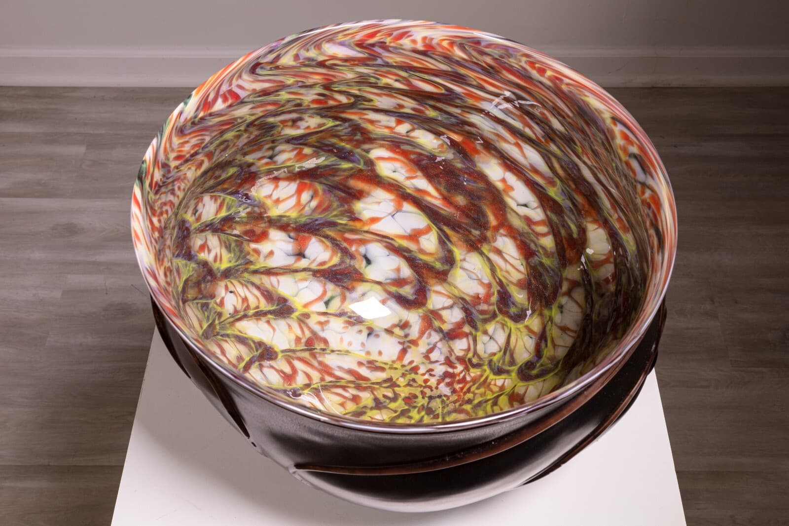 Contemporary Modern David Helm Hand Blown Glass Bowl - Thumbnail 4