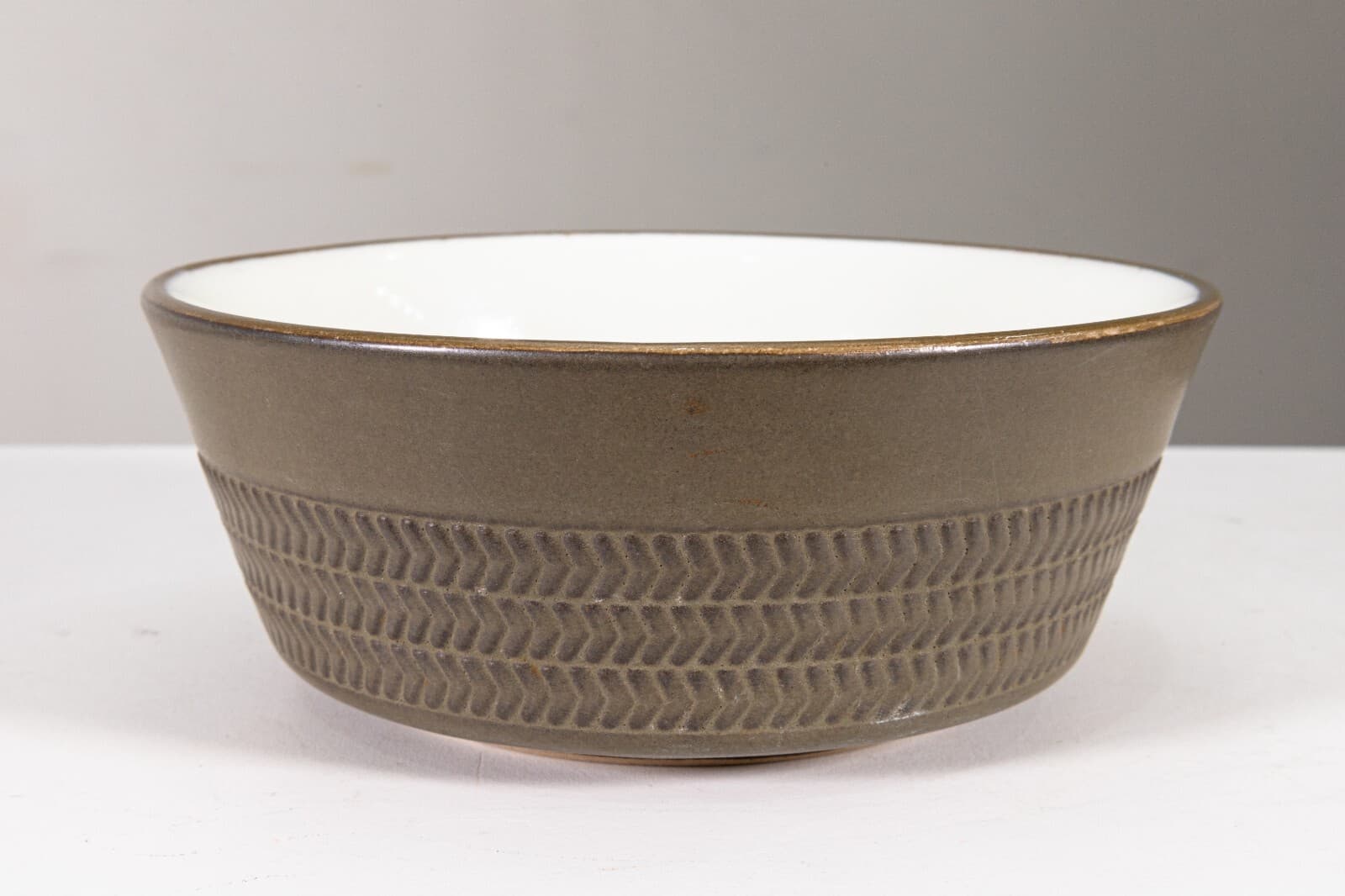 35 Piece Vintage Denby Camelot Chevron Dark Green English Dish Set - Thumbnail 14