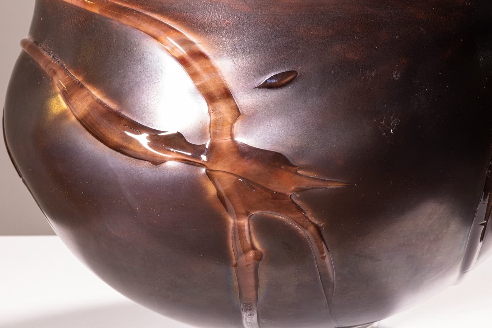 Contemporary Modern David Helm Hand Blown Glass Bowl - Thumbnail 5
